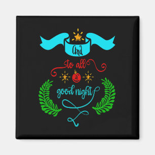 Und für alle eine gute Nacht Weihnachten, Typograf Magnet