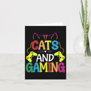 Und Gaming für den Katzenliebhaber Gamer Videospie Karte