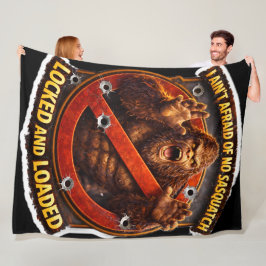Und geladene Sasquatch-Jagdclub-Fleece-Decke Fleecedecke