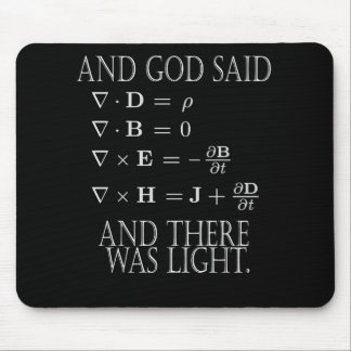 Und Gott sagte Maxwell-Gleichung Mousepad