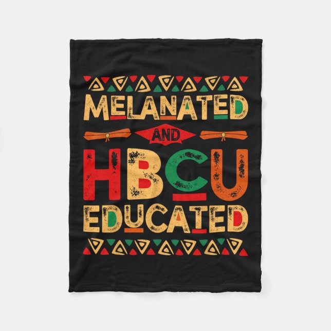 Und Hbcu unterrichtete Afrika Stolz Schwarzgeschic Fleecedecke (Vorderseite)