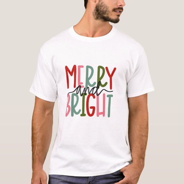 und helles Weihnachten T-Shirt (Vorderseite)