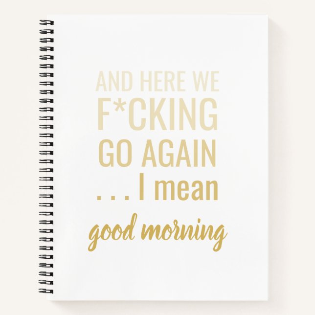 Und hier sehen wir wieder, ich gemeinen guten Morg Notizbuch (Vorderseite)