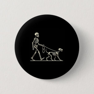 Und Hund Lazy Halloween Kostüm Funny Skull Pet Button