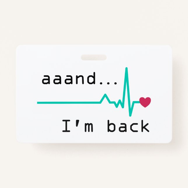 Und ich bin wieder da, Überlebende eines Herzinfar Ausweis (Vorderseite)