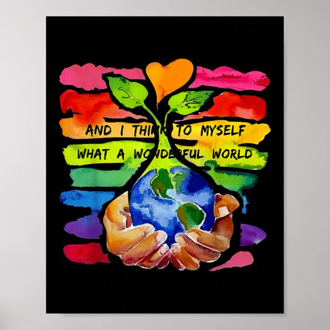 Und ich denke mir, was für eine wunderbare Welt Poster (Vorne)