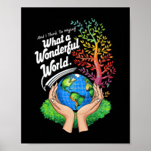 Und ich denke, was für eine wunderbare Welt Erde Poster