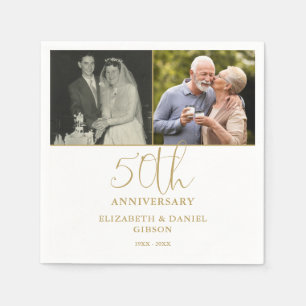 Und jetzt 2 Foto 50. Hochzeitstag Serviette