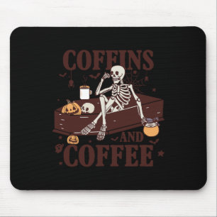 Und Kaffee Funny Skelett Halloween Mousepad