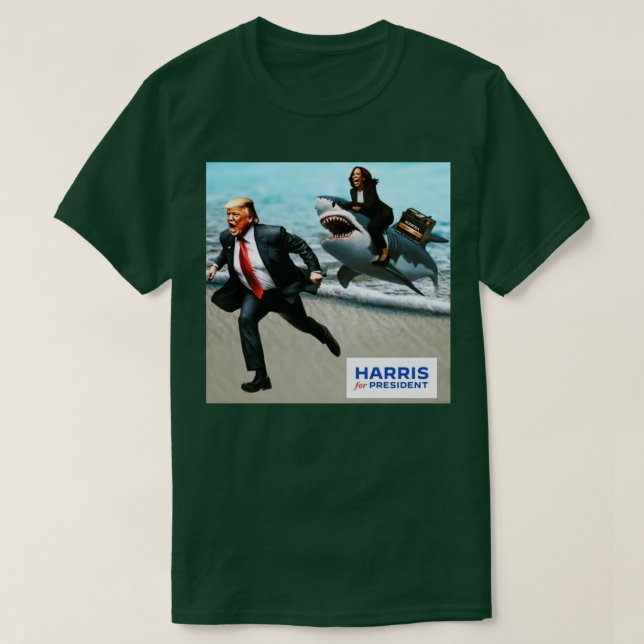 Und Kamala lacht noch einmal über Button T-Shirt (Design vorne)