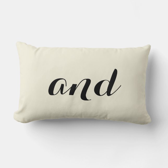 "Und" Kissen mit gestreiftem (Vorderseite)