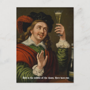 Und mitten im Chaos warst du da Postkarte