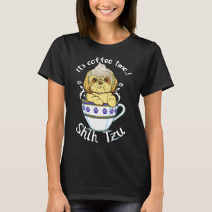 Und Niedliche Hunde und Kaffee Liebe Shih Tzu Hund T-Shirt