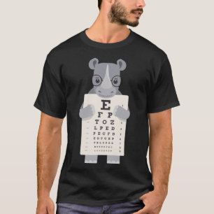 und Niedliches Rhino mit Brille mit Augendiagramm T-Shirt