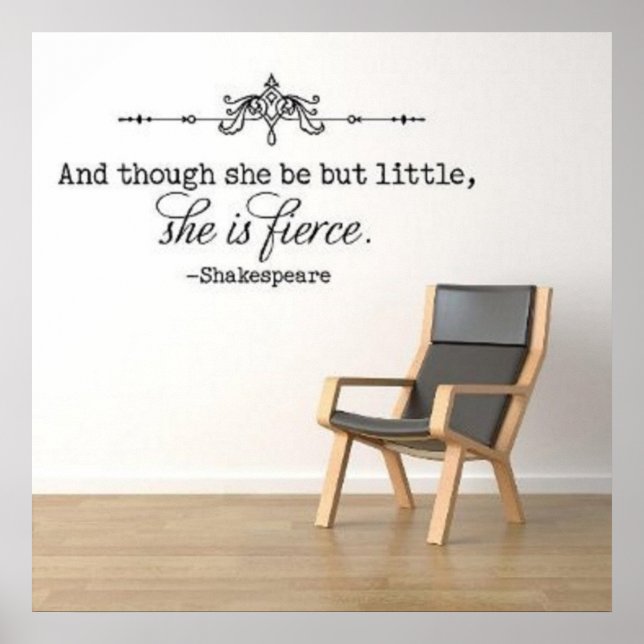 "Und obwohl sie nur wenig ist, ist sie erbittert." Poster (Vorne)