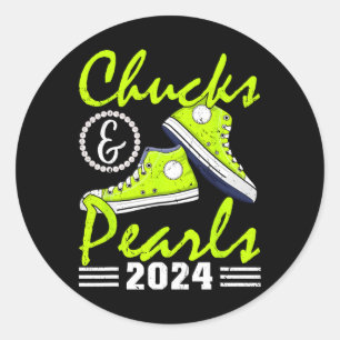 Und Pearls Kamala Harris 2024 Wahlen 2024 in den U Runder Aufkleber
