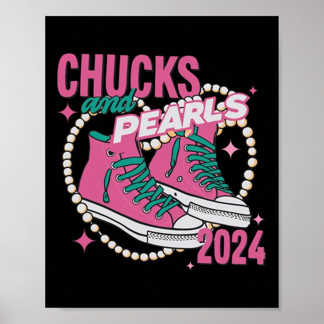 Und Perlen, ich bin bei ihr Kamala 2024 Poster (Vorne)