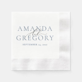 und Script Elegant Paare Namen & Datum Serviette