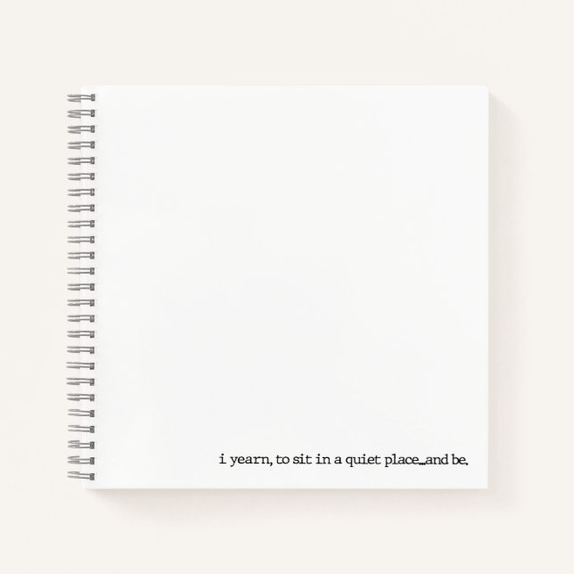 "...und sein." Fachmagazin für Spiralgedichte Notizbuch (Vorderseite)