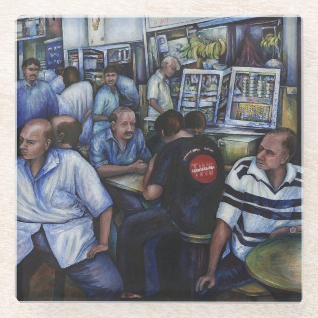 Und...sie hat den Mailman Verheiratet Glasuntersetzer (Vorderseite)