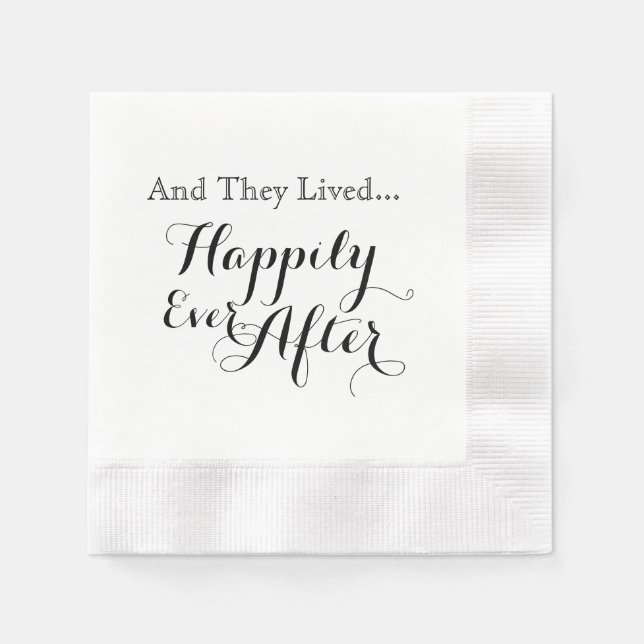 Und sie lebten glücklich immer nach Napkins Serviette (Vorderseite)