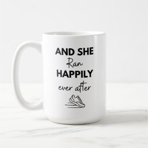 Und sie lief glücklich bis ans Ende ihres Marathon Kaffeetasse