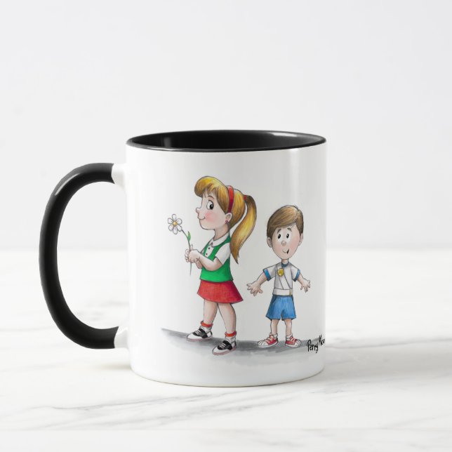 "Und sie nannten es "Welpe Liebe" Tasse (Links)