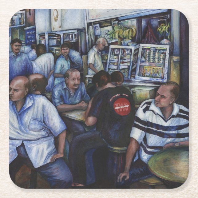 Und...sie Verheiratet die Mailman, Singapur Rechteckiger Pappuntersetzer (Vorderseite)