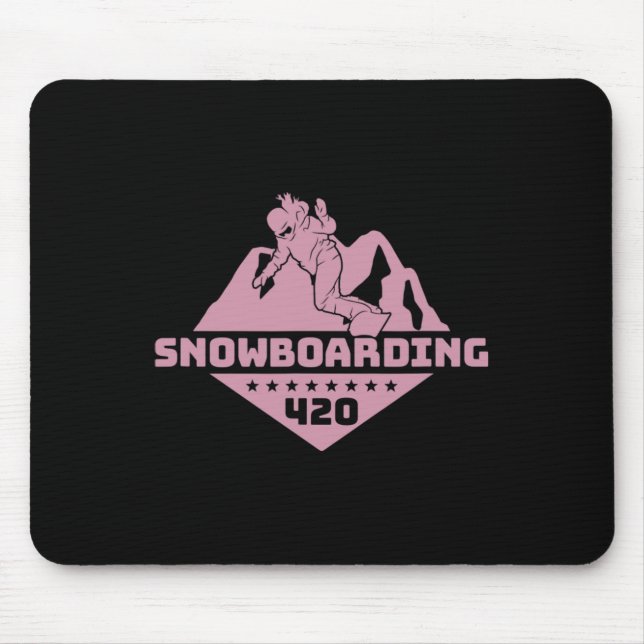 Und Snowboard Mountain Snowboard Snowboarder W Mousepad (Vorne)