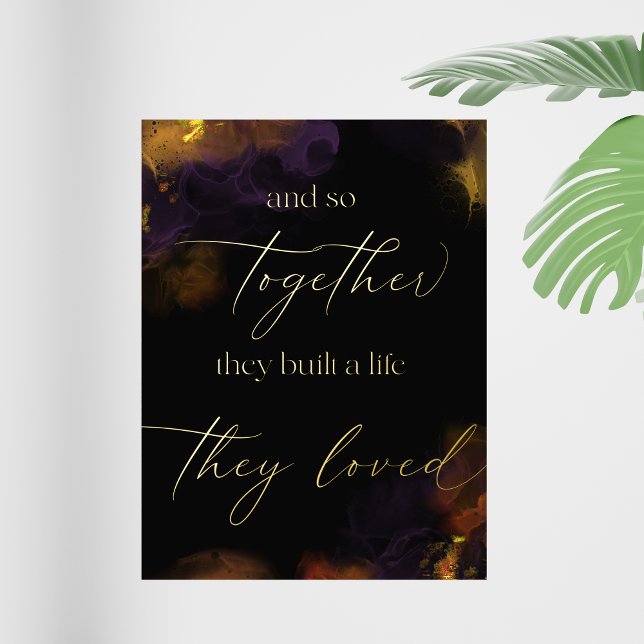 Und so bauten sie zusammen ein Leben, das sie lieb Foliendrucke (Von Creator hochgeladen)