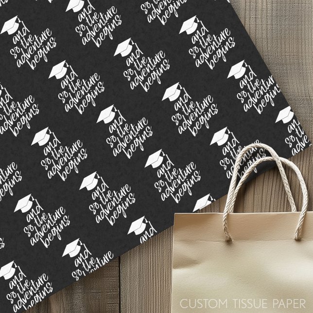 Und so beginnt das Abenteuer - Abschluss Seidenpapier (Graduation Tissue Paper - And So The Adventure Begins)