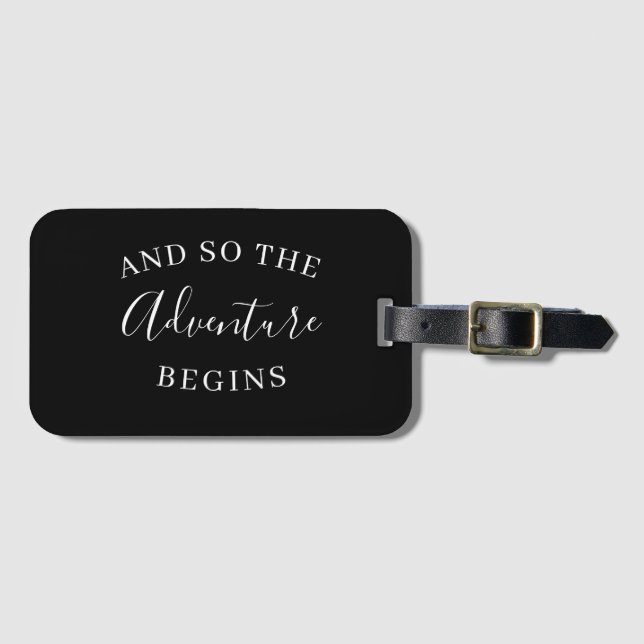 UND SO BEGINNT DAS ABENTEUER DIE GASTGESCHENK HOCH GEPÄCKANHÄNGER (Vorderseite (Horizontal))