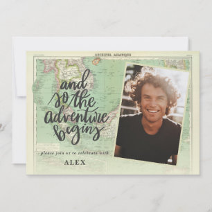 Und so beginnt das Abenteuer Foto Abschluss Einladung