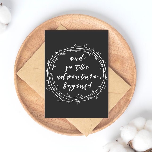 Und so beginnt das Abenteuer - Handgeschriebenes S Postkarte (Von Creator hochgeladen)