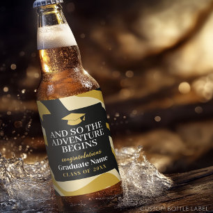 Und so beginnt das Abenteuer mit dem Black Gold Ab Bierflaschenetikett