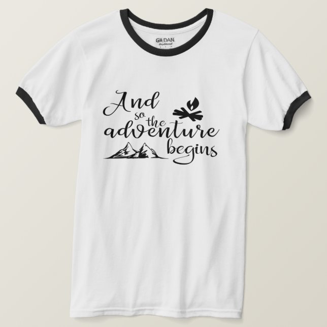 Und so beginnt das Abenteuer T-Shirt (Design vorne)