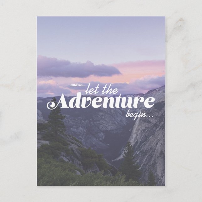 und so... lass des Abenteuers Postkarte (Vorderseite)