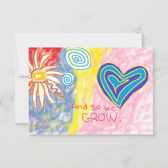 Und so wachsen wir Reaktionskarte RSVP Karte (Vorderseite)