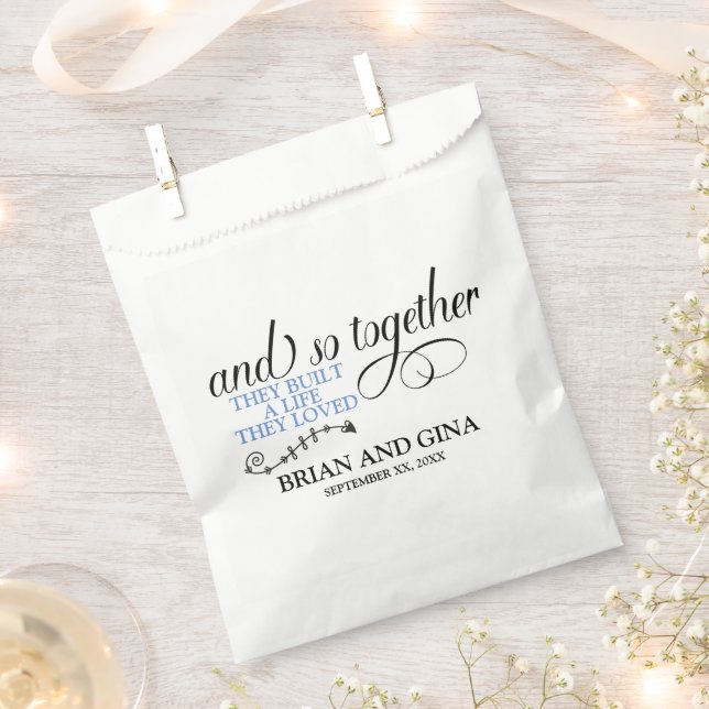 Und so zusammen Hochzeit Geschenktütchen (Ausgeschnitten)