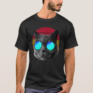Und süße Katze Gesicht Katze mit Sonnenbrille T-Shirt