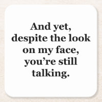 Und trotzdem, trotz des Blicks auf mein Gesicht