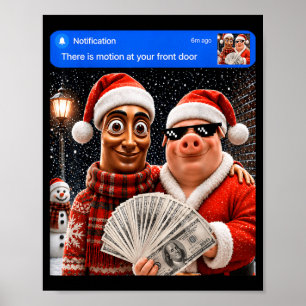 Und Tung Tung Sahur Vordertür Bewegungs Weihnachte Poster