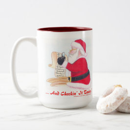 Und überprüfe es zweimal zweifarbige tasse