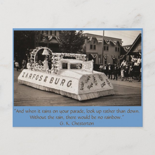 Und wenn es regnet auf Ihrer Parade... Postkarte (Vorderseite)