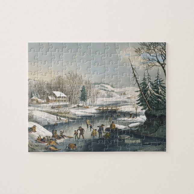 und Wintervormittag Puzzle (Horizontal)