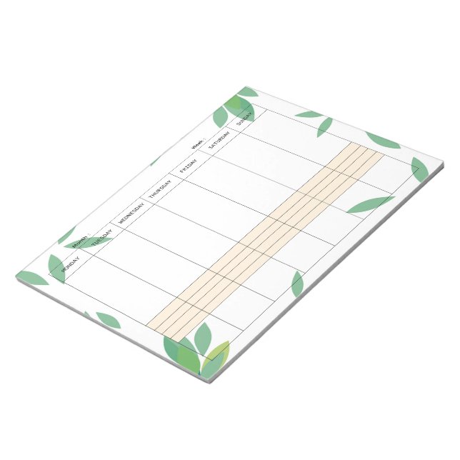 Undated Minimal Weekly Planner Notepad Notizblock (angewinkelt)
