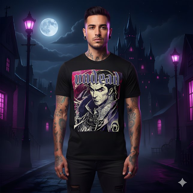 Undead Retro Gothic Vampire T-Shirt (Von Creator hochgeladen)