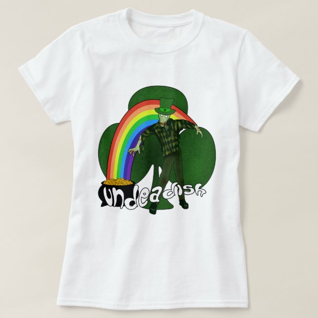 Undeadish Zombie St Patricks Day T-Shirts (Design vorne)