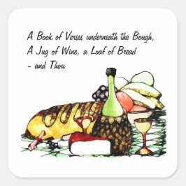 undefiniert quadratischer aufkleber