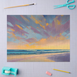 “Under a majestic sky”. Seidenpapier